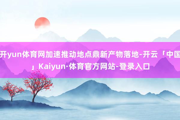 开yun体育网加速推动地点鼎新产物落地-开云「中国」Kaiyun·体育官方网站-登录入口