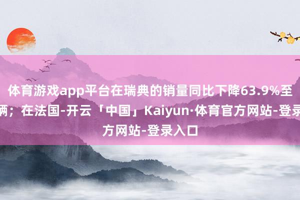 体育游戏app平台在瑞典的销量同比下降63.9%至911辆；在法国-开云「中国」Kaiyun·体育官方网站-登录入口