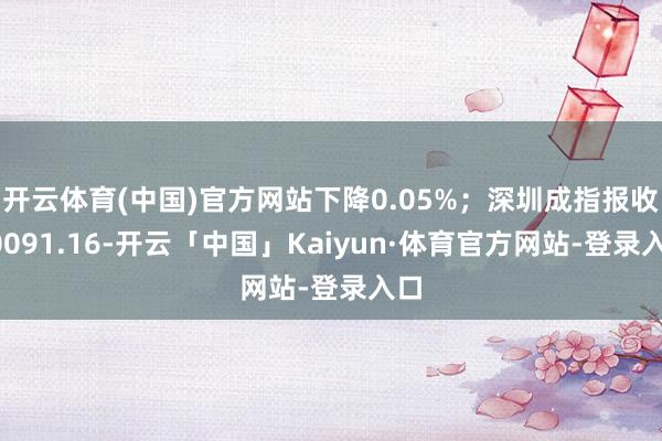 开云体育(中国)官方网站下降0.05%；深圳成指报收10091.16-开云「中国」Kaiyun·体育官方网站-登录入口