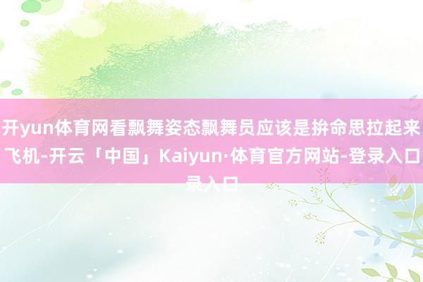 开yun体育网看飘舞姿态飘舞员应该是拚命思拉起来飞机-开云「中国」Kaiyun·体育官方网站-登录入口