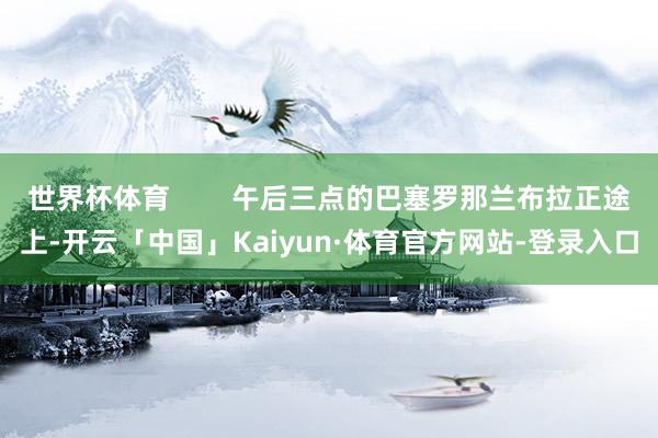 世界杯体育        午后三点的巴塞罗那兰布拉正途上-开云「中国」Kaiyun·体育官方网站-登录入口