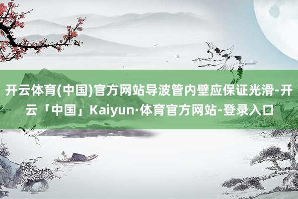 开云体育(中国)官方网站导波管内壁应保证光滑-开云「中国」Kaiyun·体育官方网站-登录入口