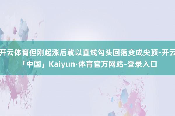 开云体育但刚起涨后就以直线勾头回落变成尖顶-开云「中国」Kaiyun·体育官方网站-登录入口