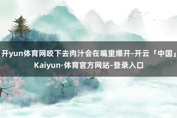 开yun体育网咬下去肉汁会在嘴里爆开-开云「中国」Kaiyun·体育官方网站-登录入口
